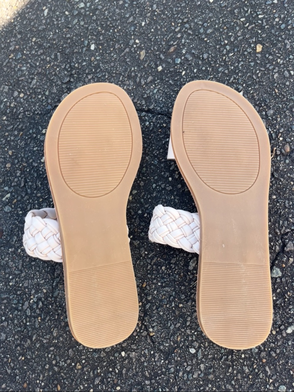 Madden Girl Women’s Braided Aubry Slide Sandals in Cream - Picture 2 of 3